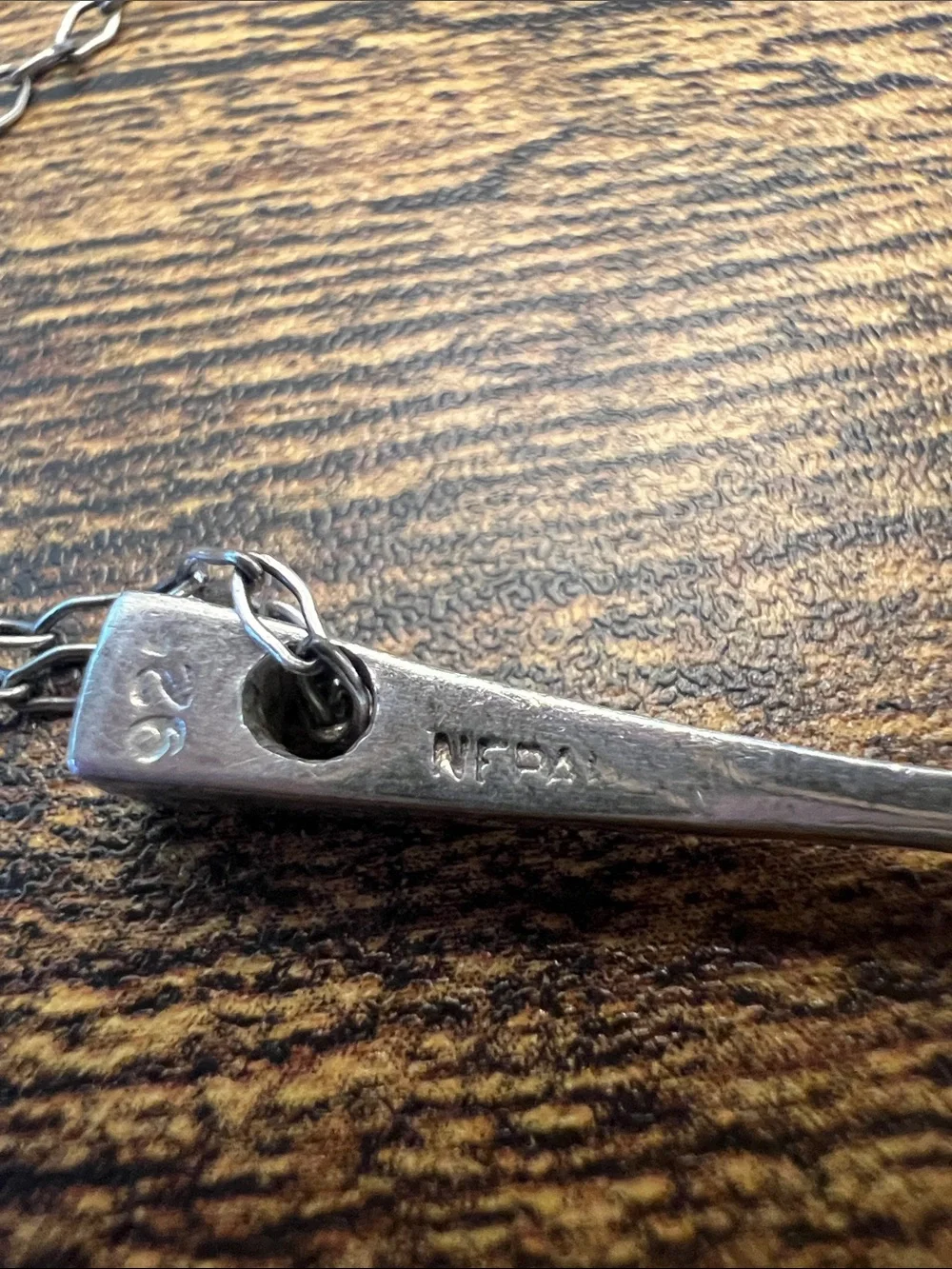 Sterling Silver  Nepal Minimalist Bar Pendant Necklace - Silver